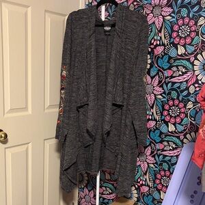 Torrid Disney Dark Gray Cardigan with Cocoa Details